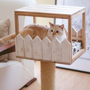 parques madera para gatos